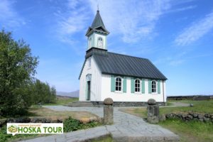 Kostel v národním parku Þingvellir