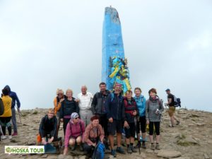 Skupinové vrcholové foto na Hoverle (2061 m)