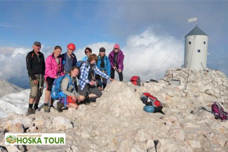 Společné foto na vrcholu Triglav (2864 m)
