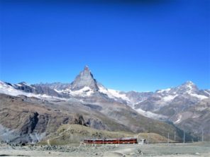 Vlak na Gornergrat a Matterhorn
