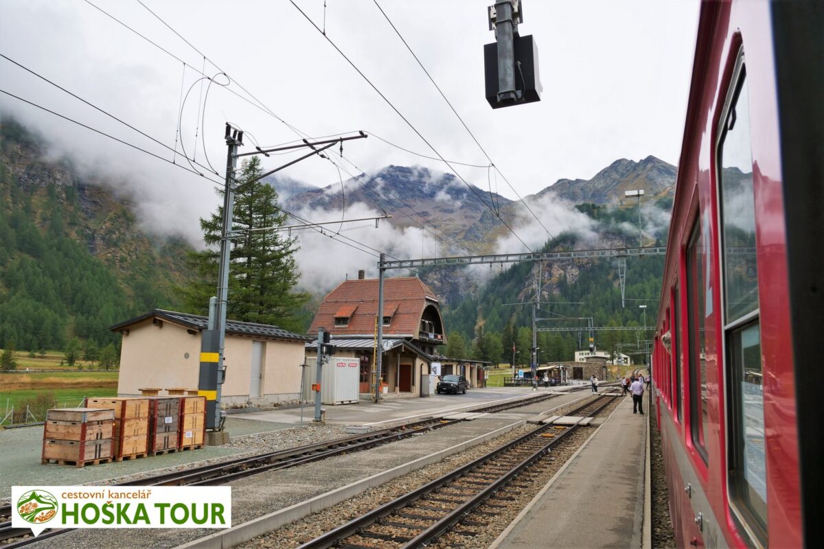 Cavaglia - vlakem přes Bernina Pass