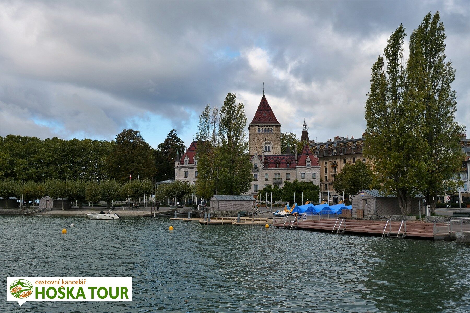 Město Lausanne u Ženevského jezera