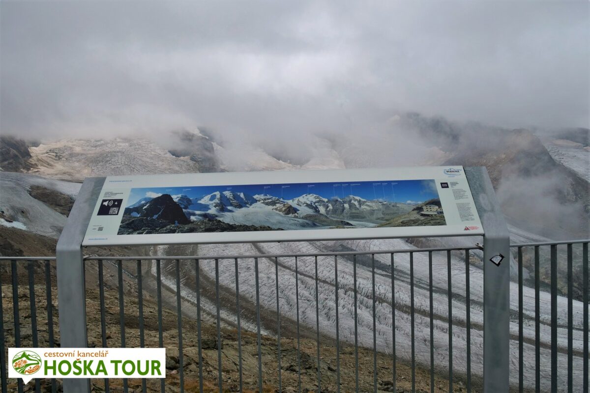 Vyhlídka na masiv Bernina - Švýcarsko