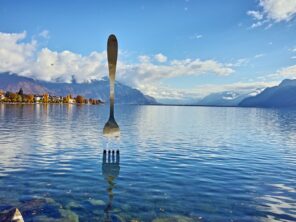 Ženevské jezero - městečko Vevey
